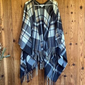 Plaid Poncho
